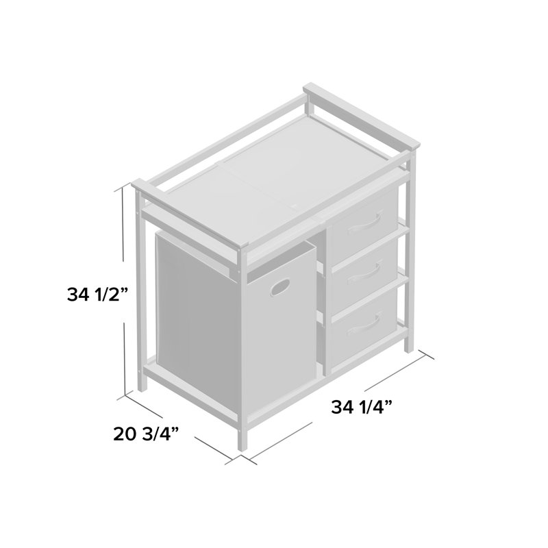 Harriet Bee Sutere Changing Table with Pad and with Baskets & Reviews Wayfair
